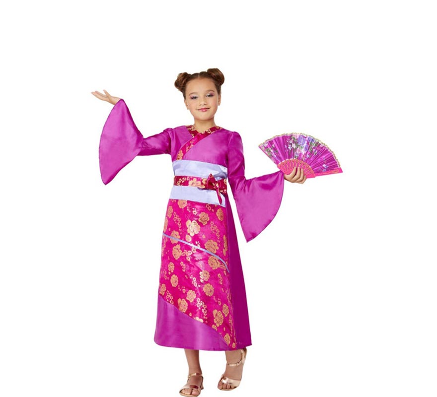 Disfraz de Geisha morada para mujer - Envío en 24h