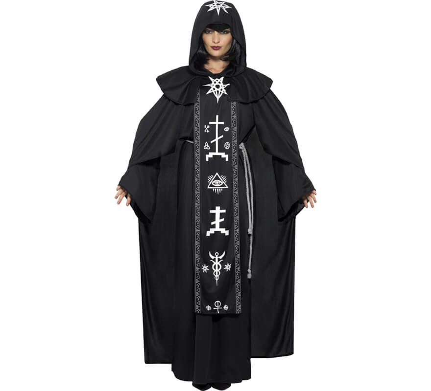Costume Magicien Homme - Robe Noire, Taille M (48-50) - Déguisement Sorcier, étudiant En Magie - Fiesta Guirca
