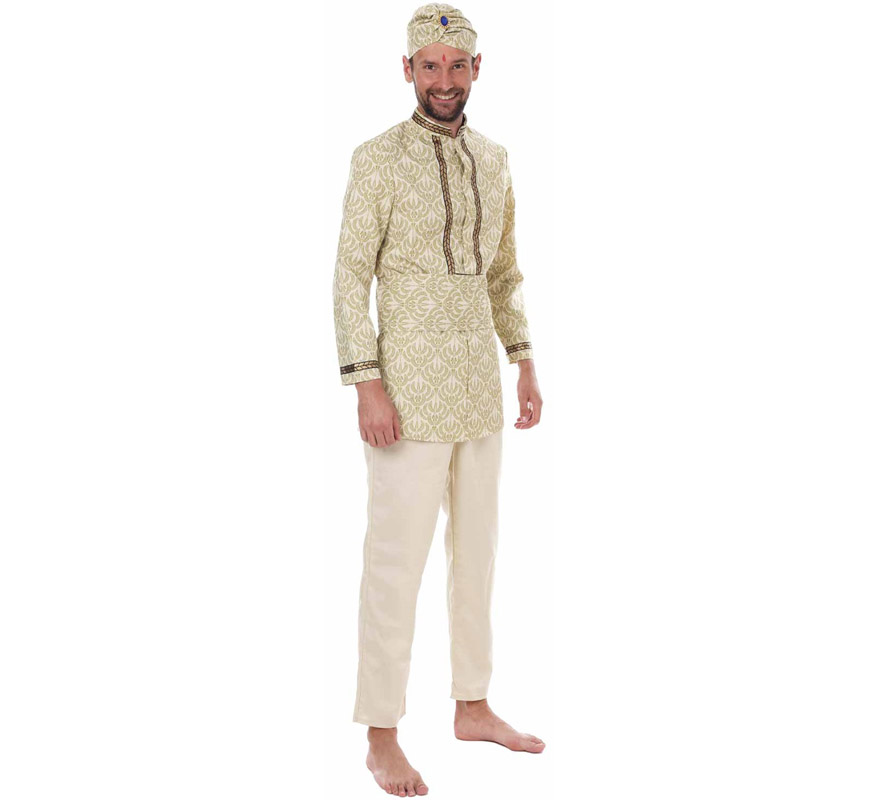 Normalización Goma Fuera de servicio Disfraz de Hindú Bollywood con Turbante para hombre