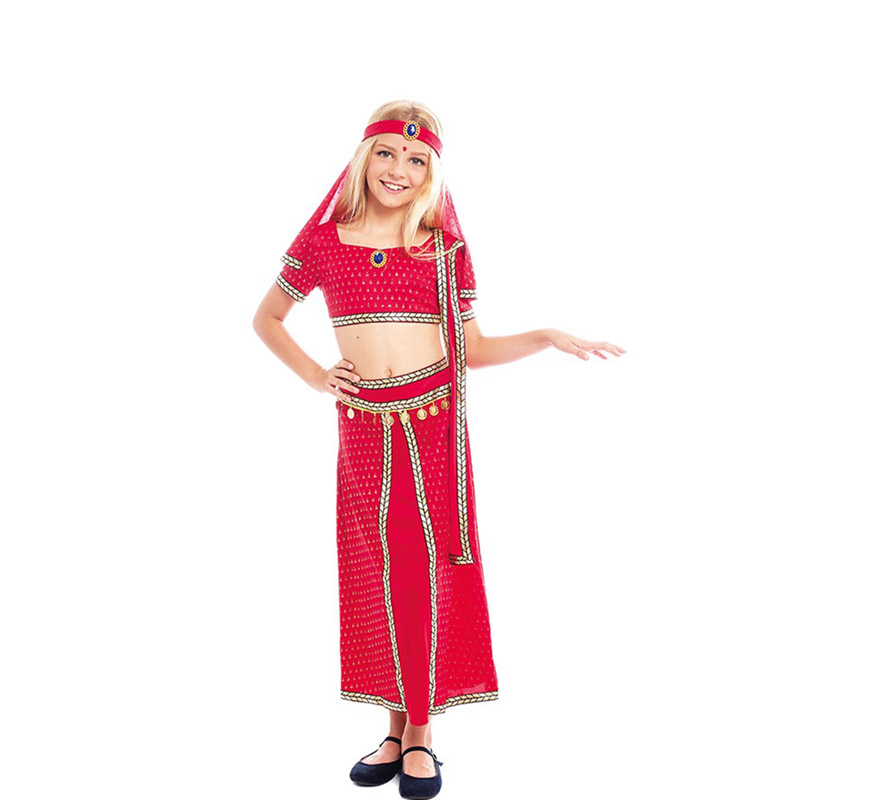 Disfraz de Hindú Bollywood Fucsia para niña