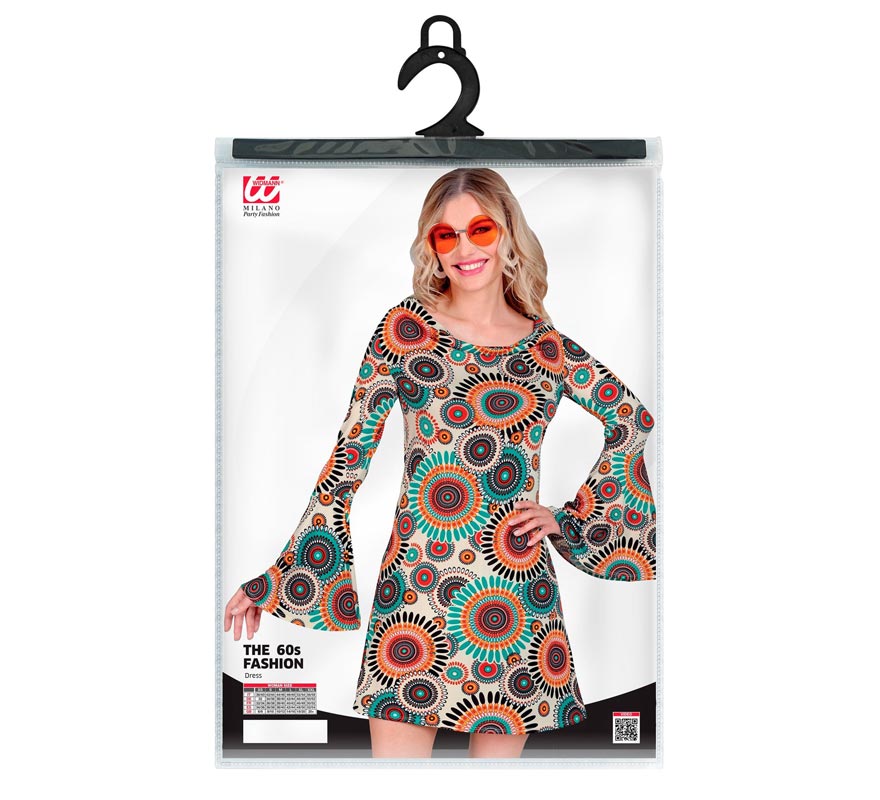 Disfraz de Hippie años 60 Vintage para mujer