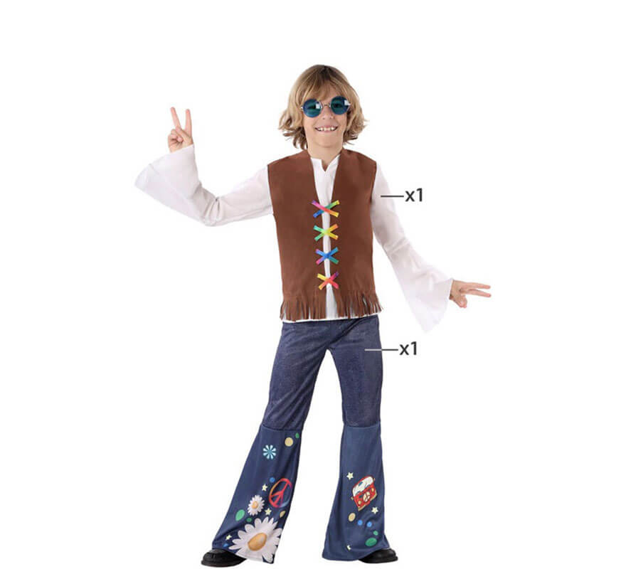 Lunettes rondes déguisement hippie