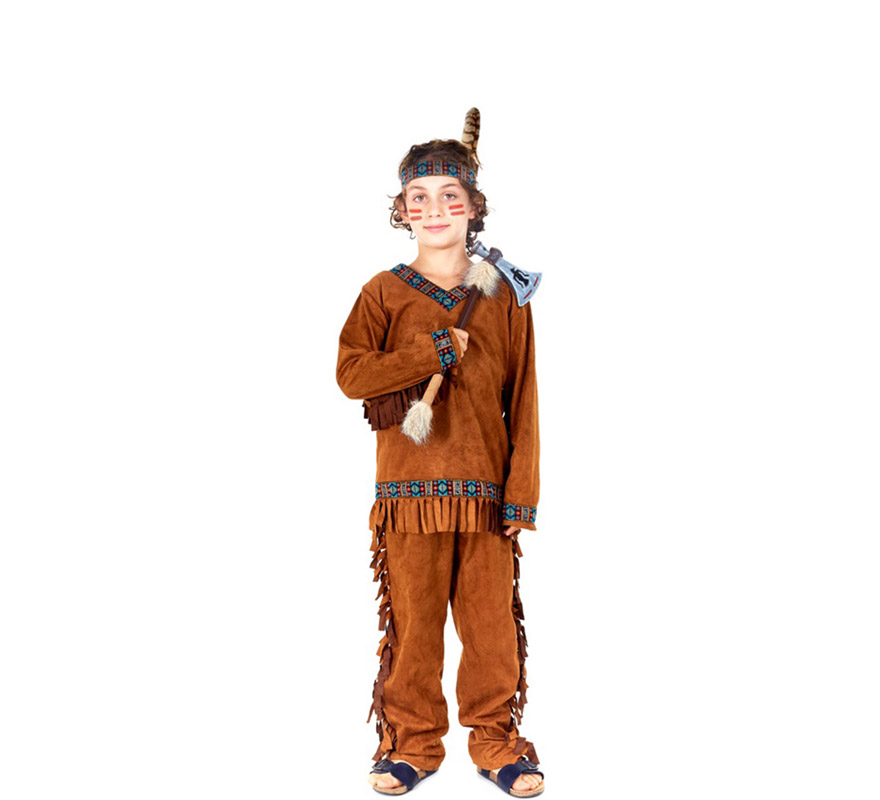 Disfraz de Indio marrón para niño