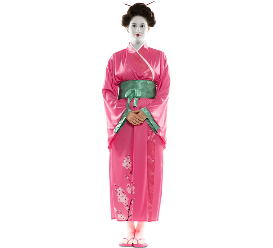 Poner la mesa superstición conversacion Disfraz de Japonesa Rosa para mujer