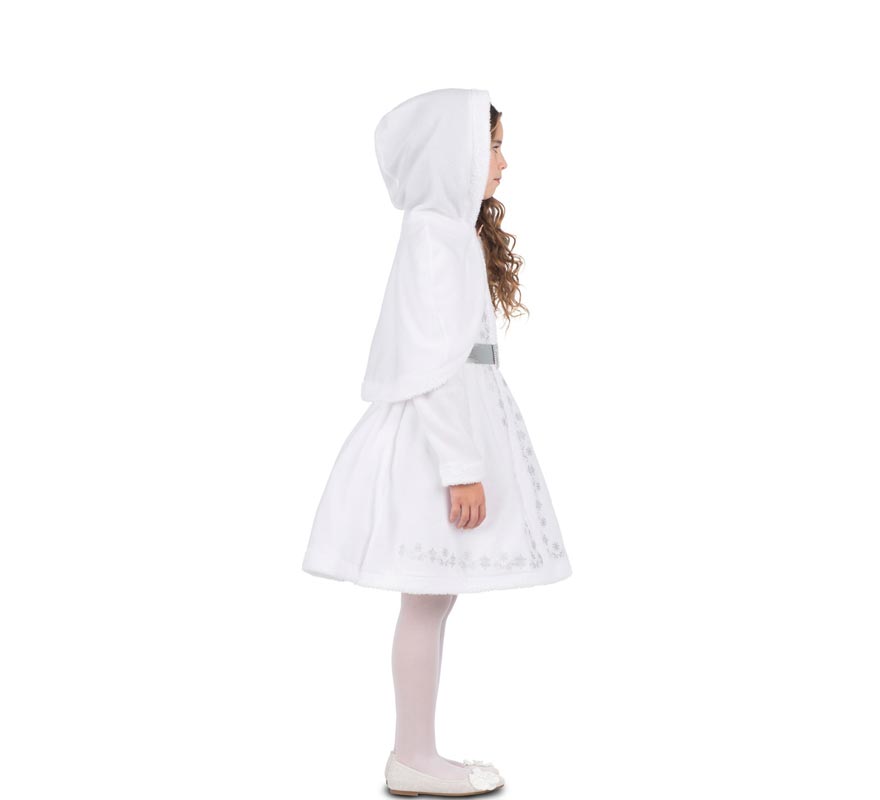 Robe De Noël Fille Mère Noël - Manches Longues, Capuche, Ceinture Incluse - Tissu Doux Polyester-élasthanne - Pour Fêtes Et Cosplay