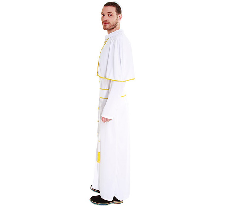 Costume da papa bianco e oro per uomo