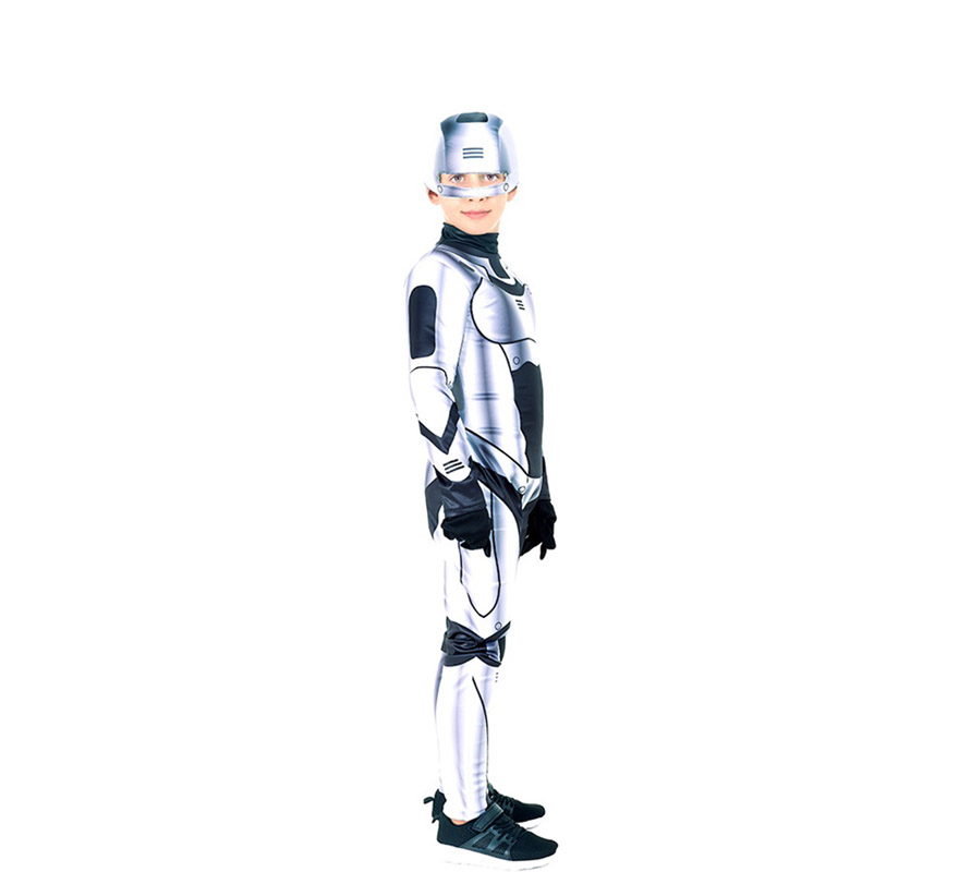 Costume da robot assassino d'argento per bambino