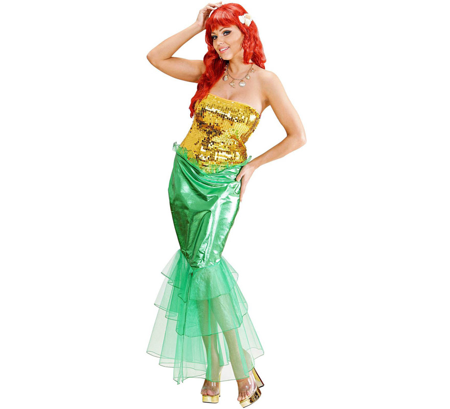 Costume vestito sirena con coda da donna per 37,75 €