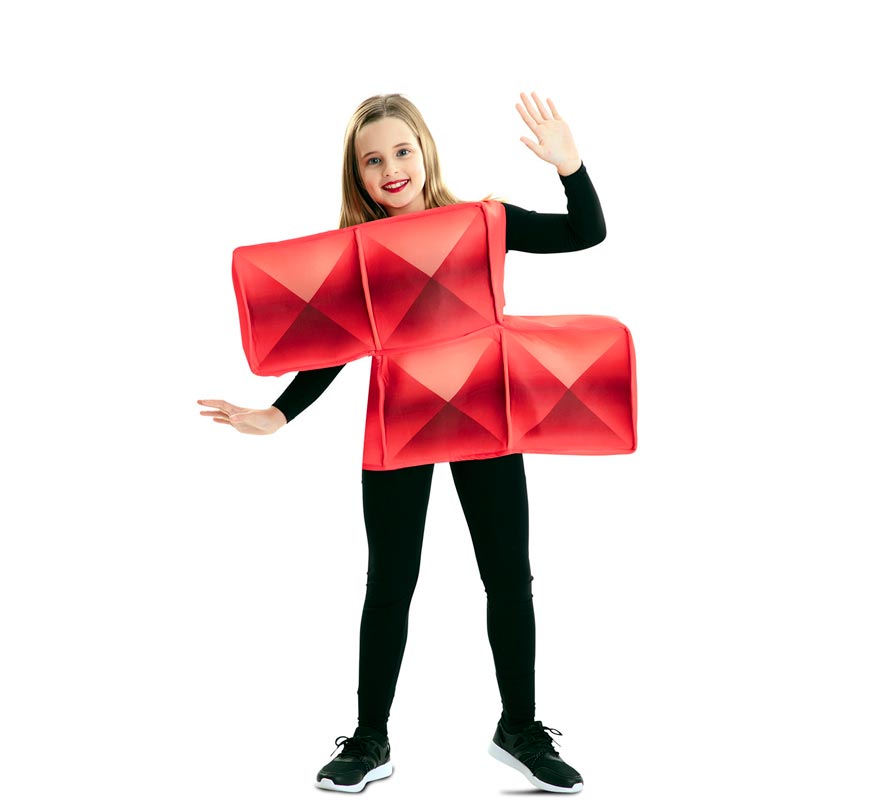 techo Dinamarca obesidad Disfraz de Tetris Rojo para niños