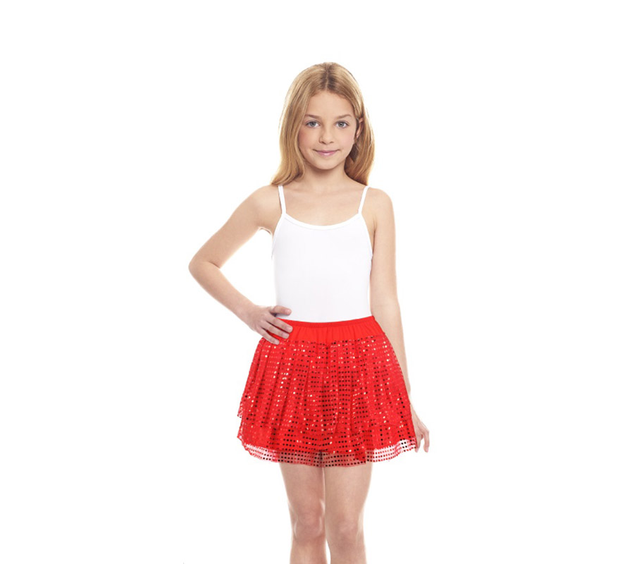 Falda de Lentejuelas para niña de 30 cm en varios colores