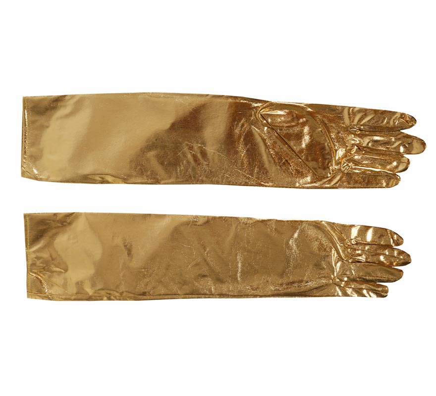 44 cm lange goldene Handschuhe
