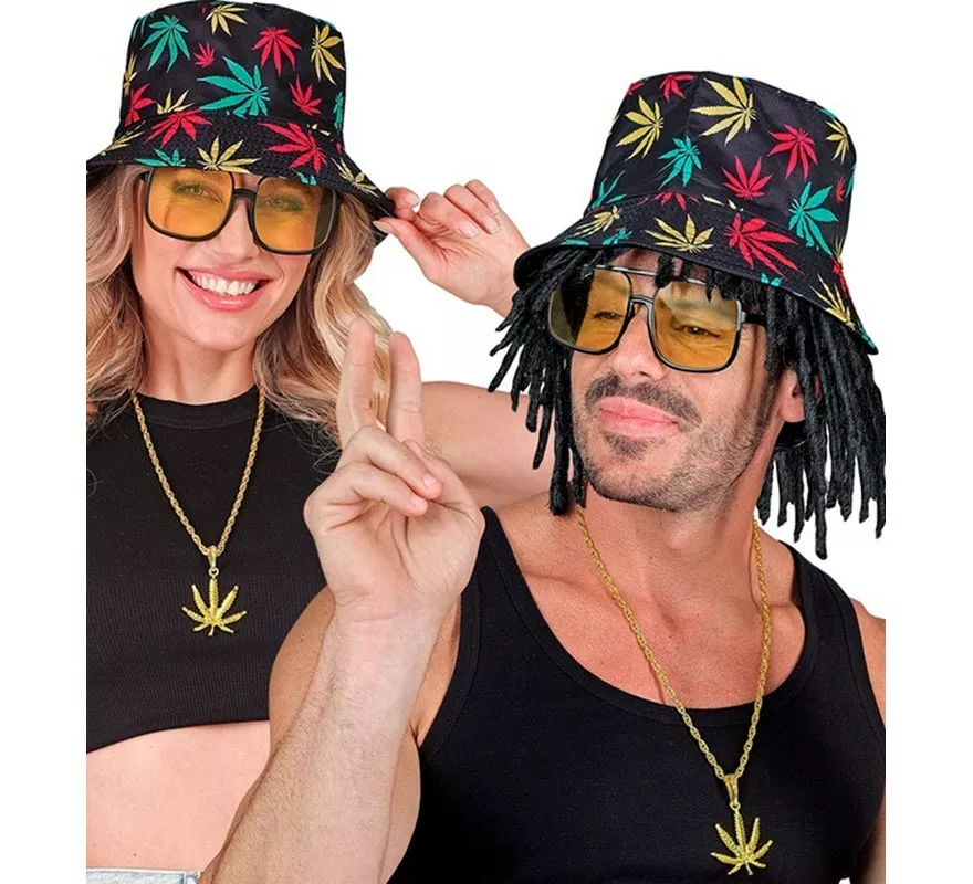 Kit Hip Hop des années 90 : chapeau, lunettes et collier