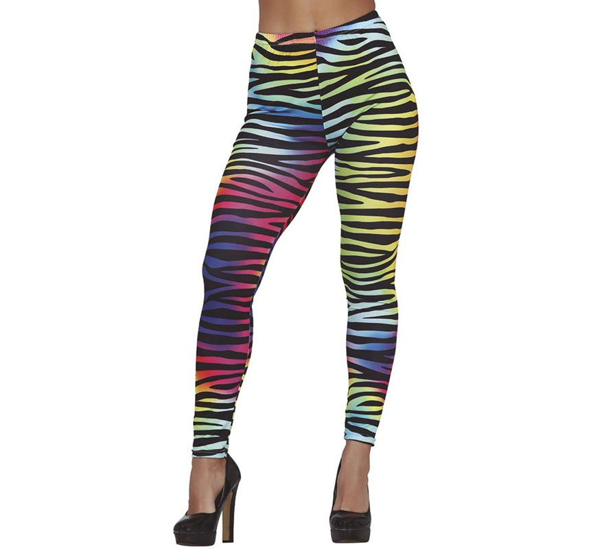 Legging imprimé tigre multicolore pour femme-0