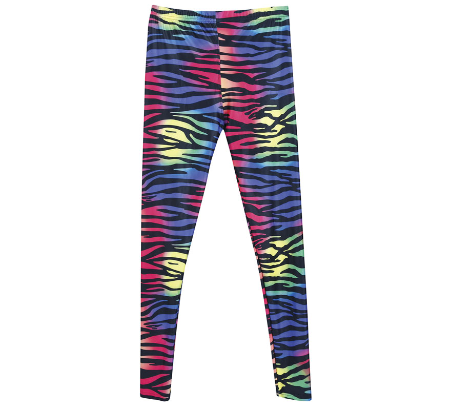 Legging imprimé tigre multicolore pour femme-1