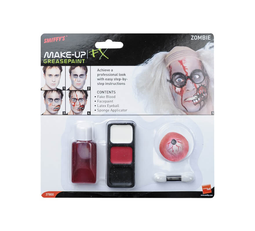 Smiffy/'s Fx Efectos Especiales Maquillaje Cremallera Cara Cicatriz Látex Disfraz Accesorio