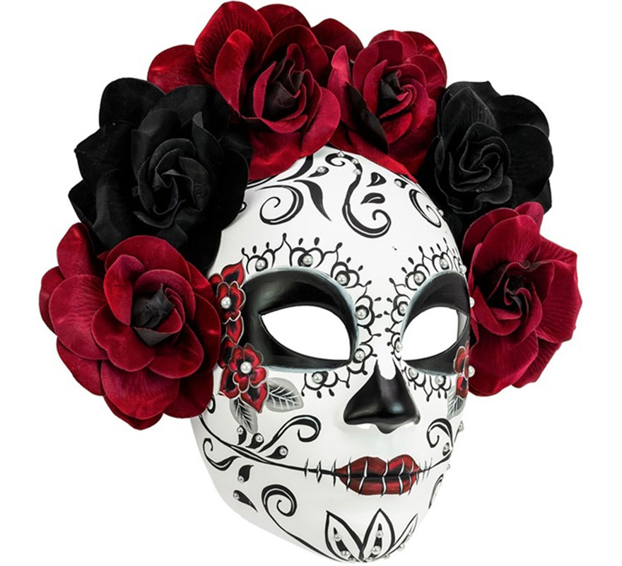Smiffys Tag Der Toten Stirnband Mit Roten Rosen – Karneval & Halloween Kopfschmuck