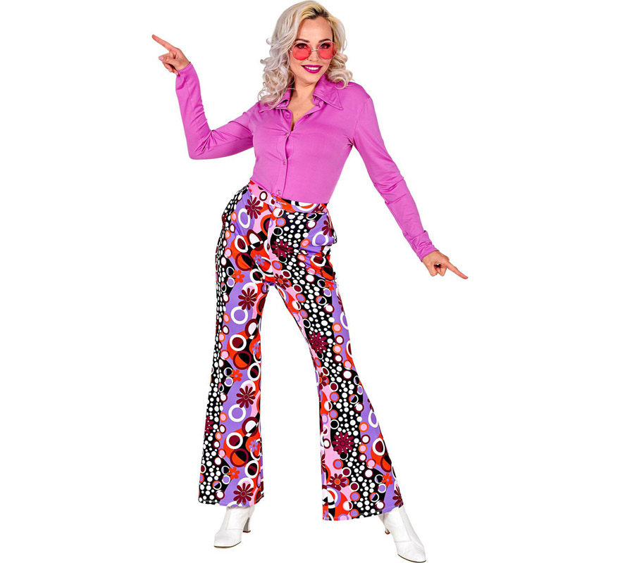 Pantalon disco style années 70 pour femmes