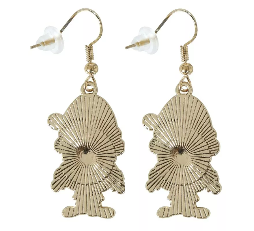 Boucles D'oreilles Pendantes Père Noël Doré - Alliage, Fermoir Clous - Neuf Avec étiquettes