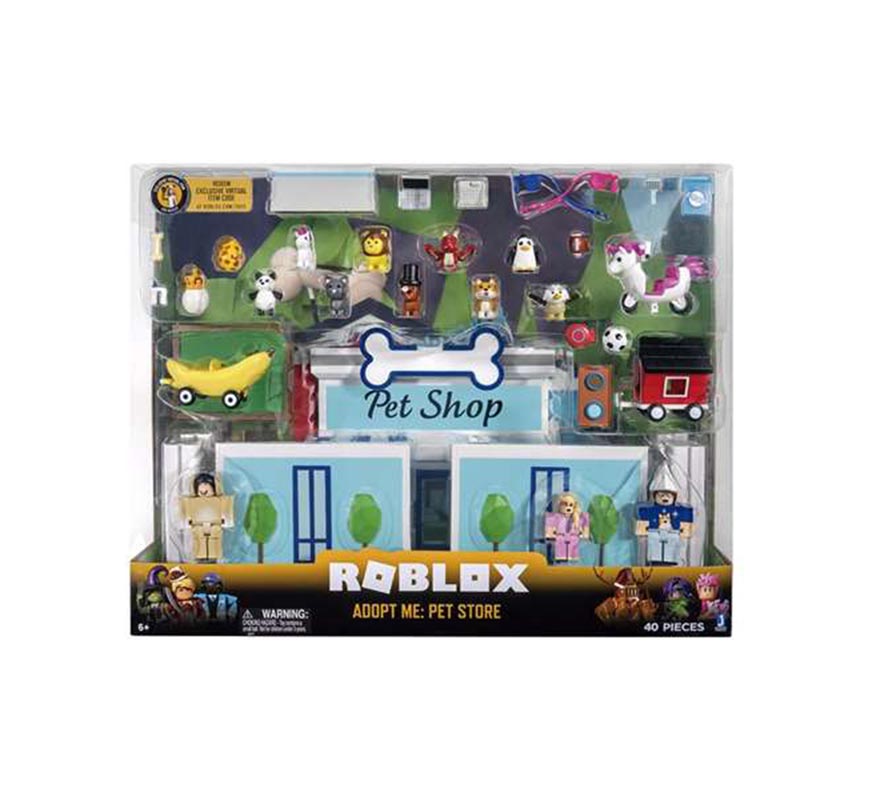 Roblox Pet Shop com vários animais e acessórios
