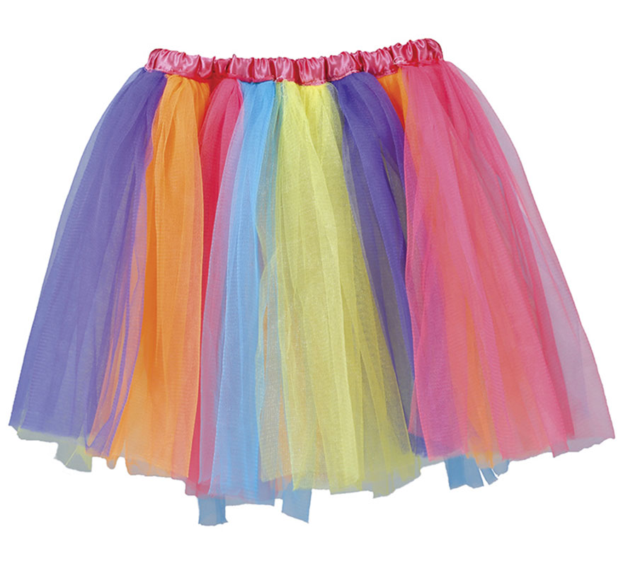 Multicolour Kinder Tutu 12 cm lang-0