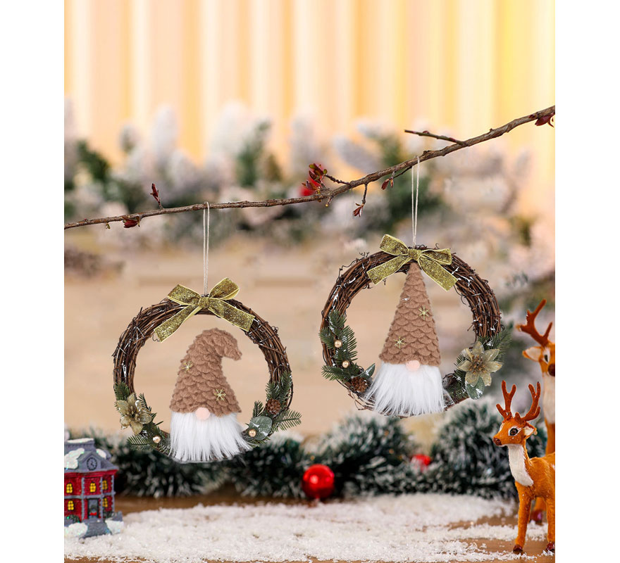 Adorno Duende Corona surtidos de 20 cm