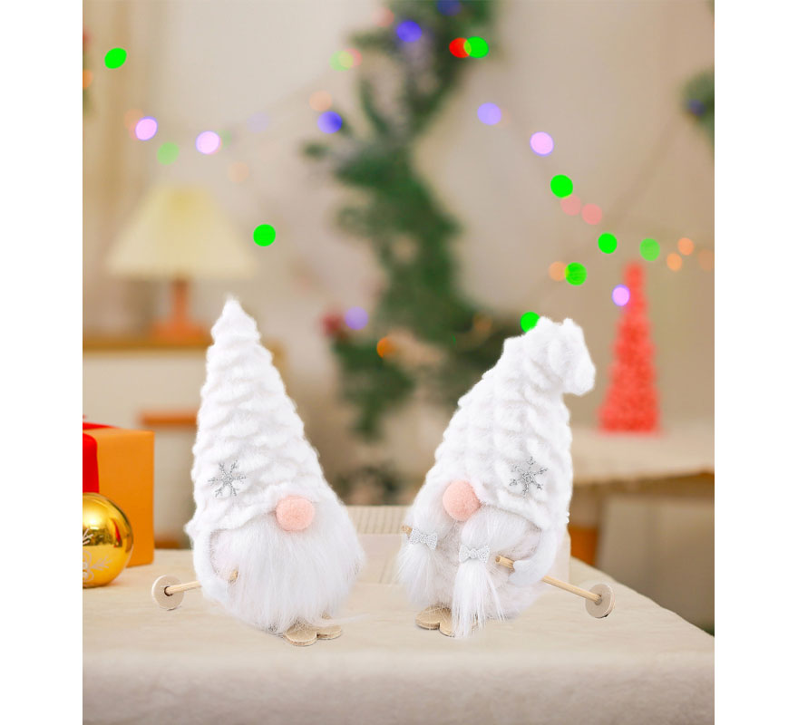 Adorno Duende Esquí surtidos de 11 cm