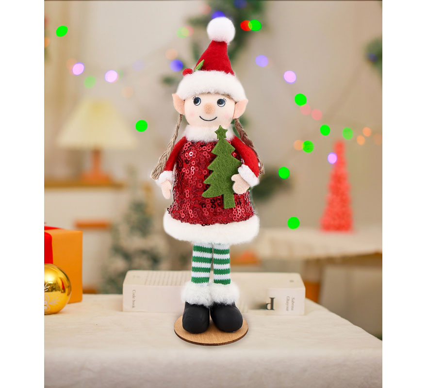 Adorno Elfa Lentejuela de 20 cm