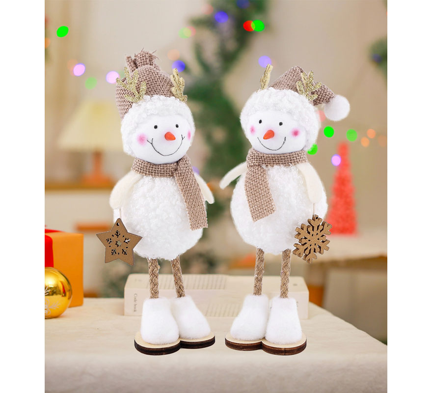 Adorno Muñeco de Nieve Base surtidos de 17 cm