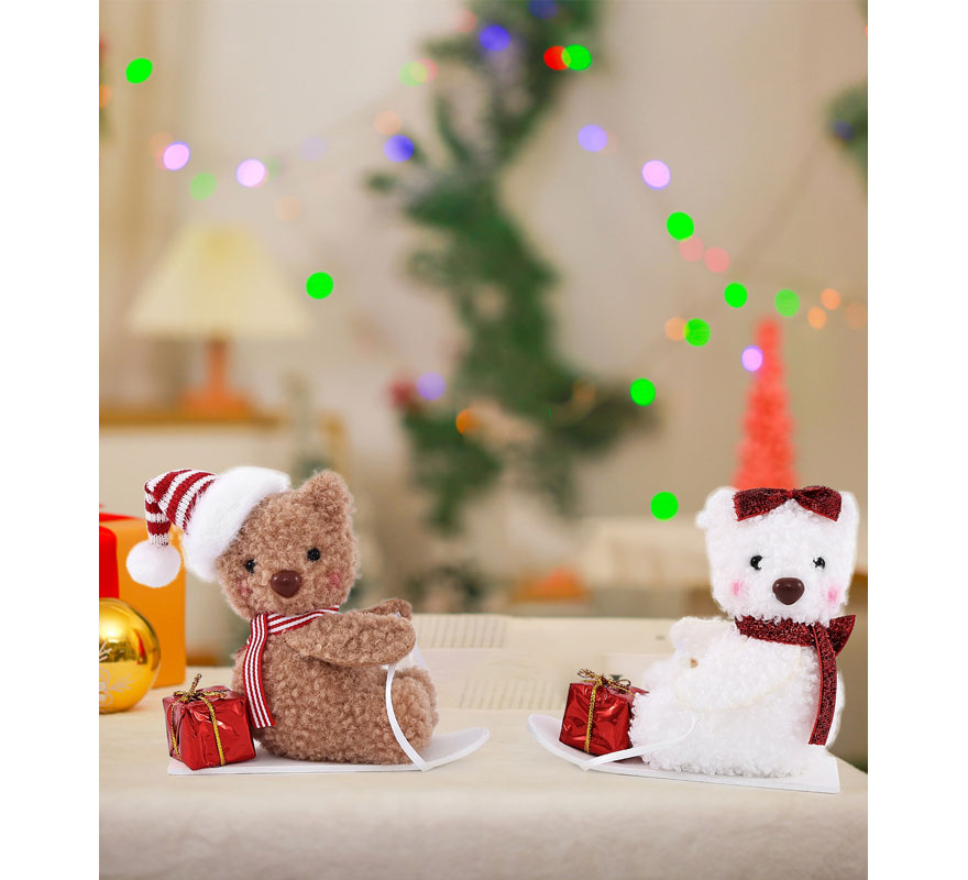 Adorno Osito Trineo surtidos de 10 cm
