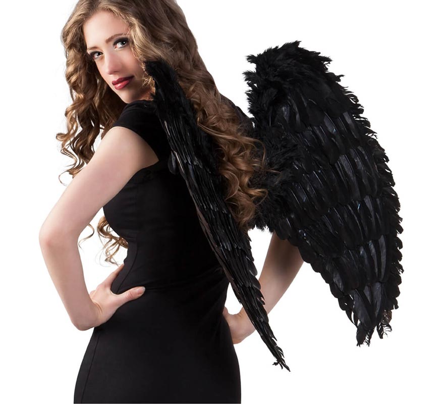 Asas de anjo com penas de 65x65 cm em várias cores