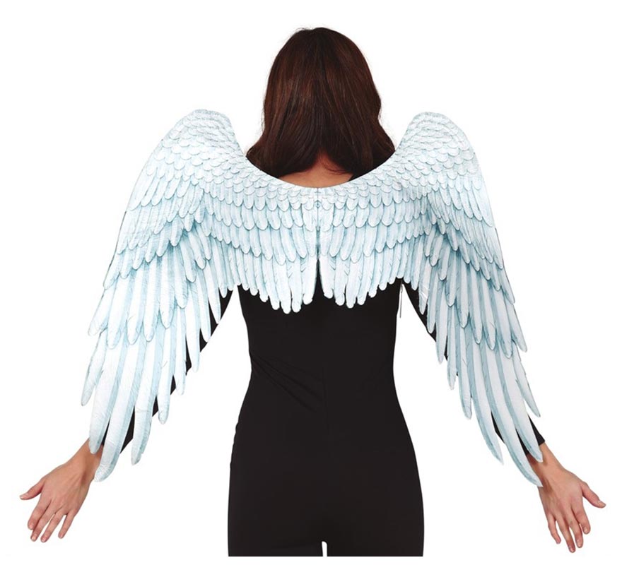 White Fabric Angel Wings 100x70 cm