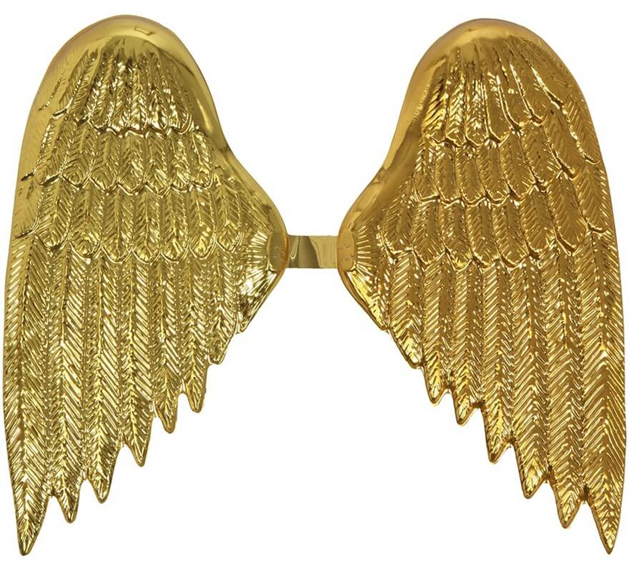 Ali di angelo in plastica oro bambino 37x40 cm