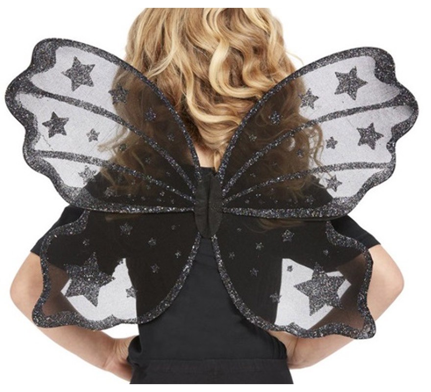 Set de alas mariposa Negras - El Cotillonero