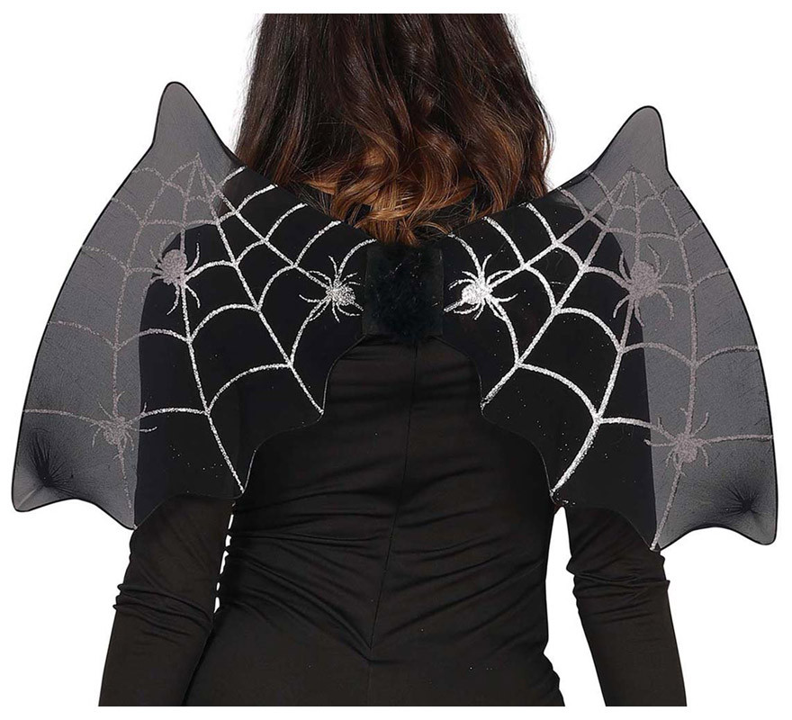 Black Bat Wings with Spiders 60X35 cm