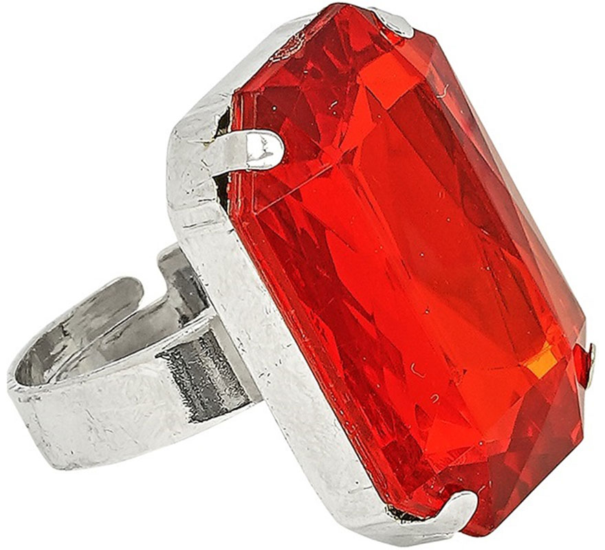 Ring with red gem