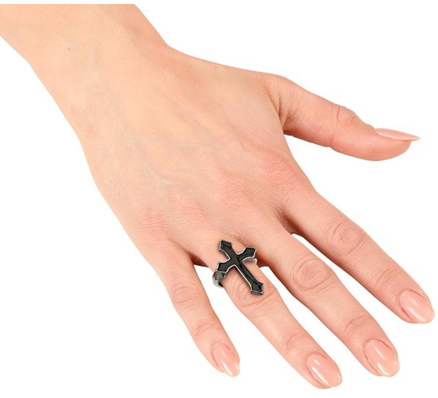 Anillo Cruz negra