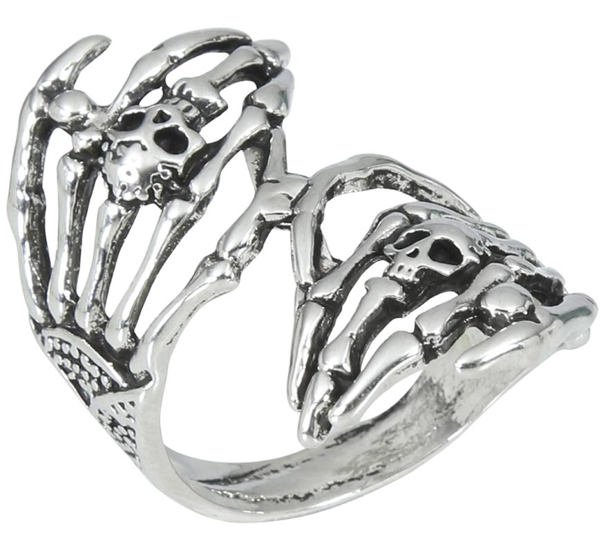 Metal Skeleton Hands Ring