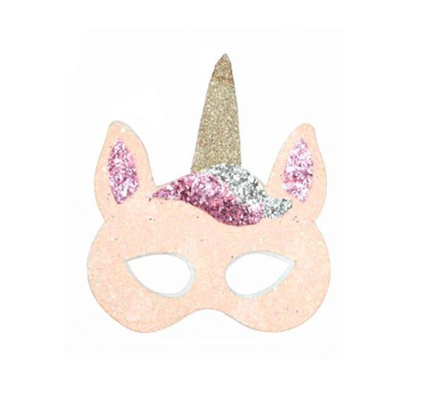 Pink shiny unicorn mask