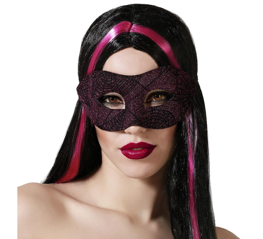 Purple Cobwebs Mask