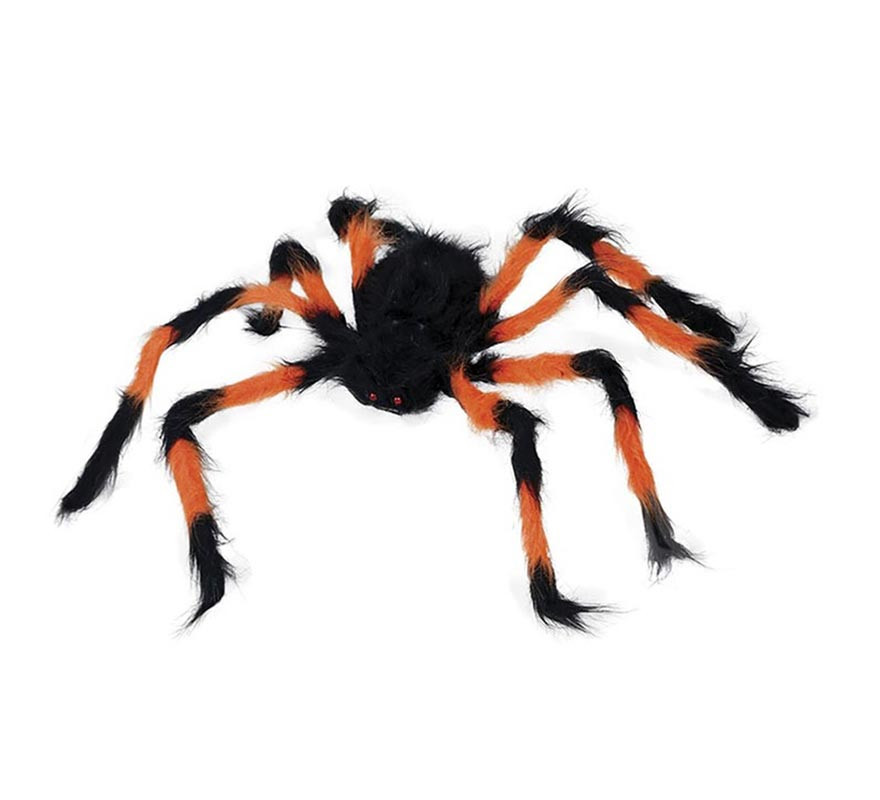 75cm Orange and Black Hairy Spider