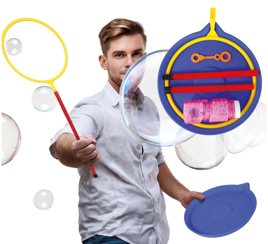 Aro para Pompas de Jabón con Bandeja y Líquido