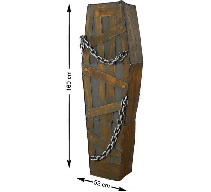 Coffin with Chains, Light and Sound of 160x52 cm