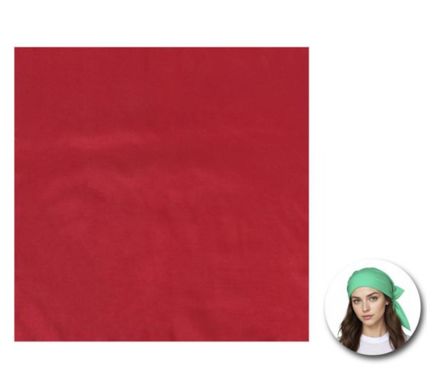 Bandana em várias cores de 54x54 cm adulto