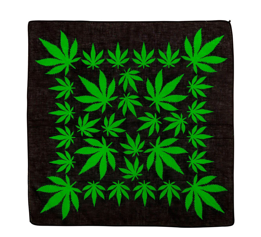 Bandana Hojas de Marihuana de 55X55 cm