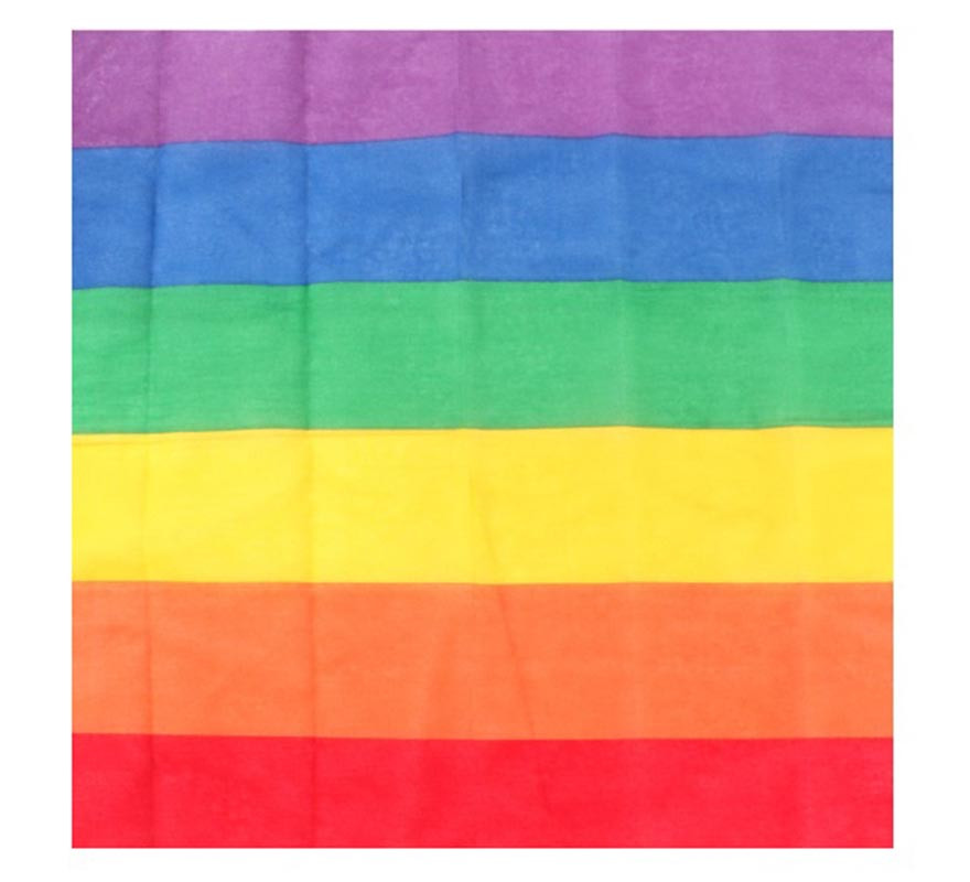 Rainbow Bandana or Scarf with thick stripes of 54x54 cm