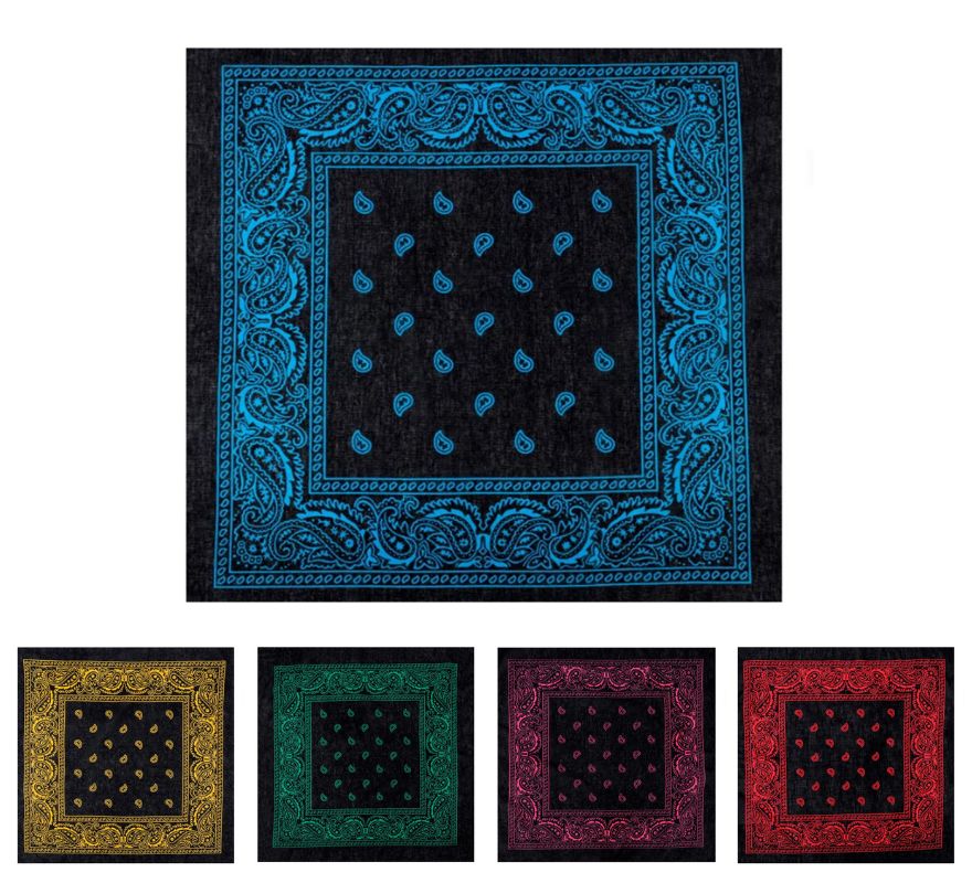 Bandana or Paisley Scarf Off 54x54 cm in assorted colours