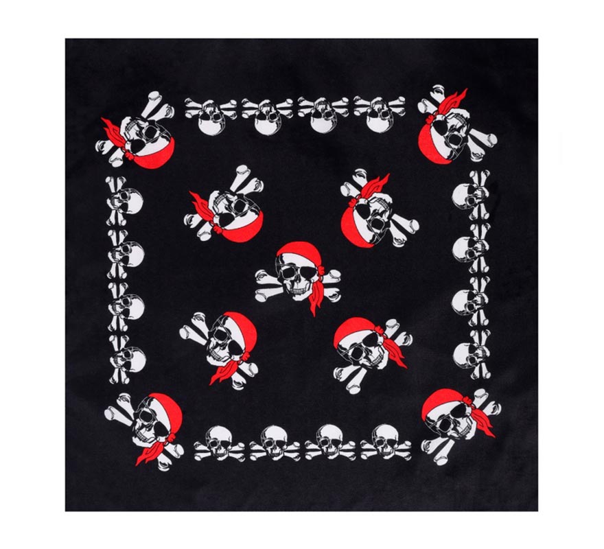 Bandana Caveira Pirata 54x54 cm