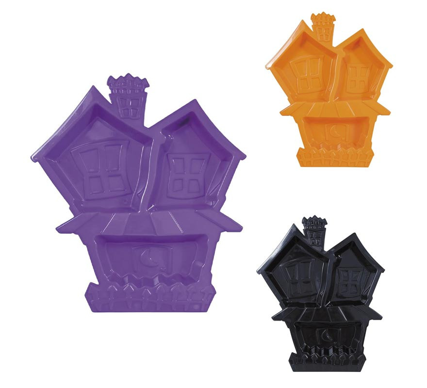 Purple Haunted House Tray Assorted 32x26 cm