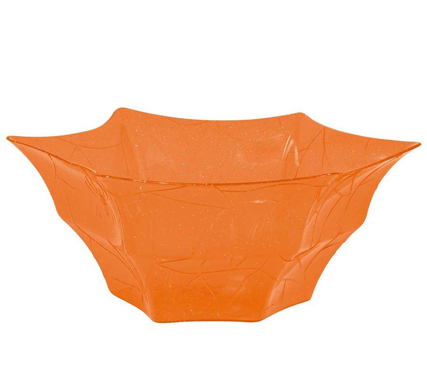 Orange Plastic Snack Tray 30X14 cm