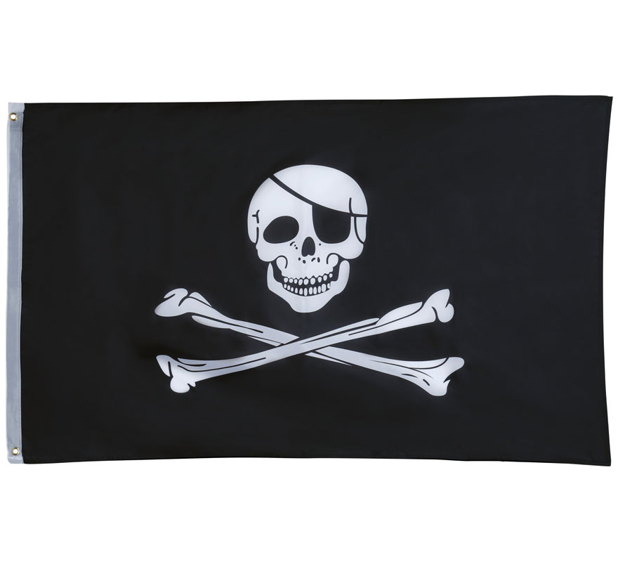 Black Pirate Skull Flag 90x150 cm